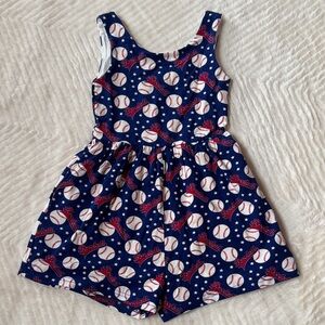 SweetHoney Baseball Shorts Romper